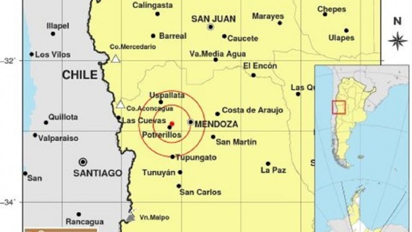 Fuerte temblor se sintió en Mendoza: tuvo epicentro en Potrerillos